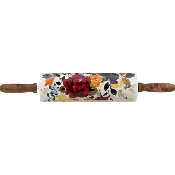 🦋 EUC Pioneer Woman Timeless Floral Rolling Pin - Picture 4 of 6